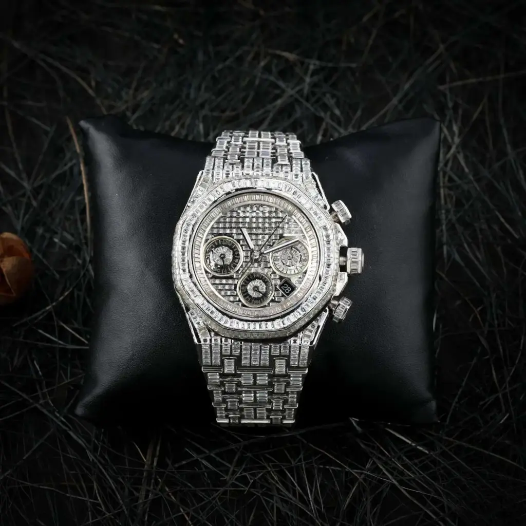 34 Ct VVS1 Moissanite Diamond Watch