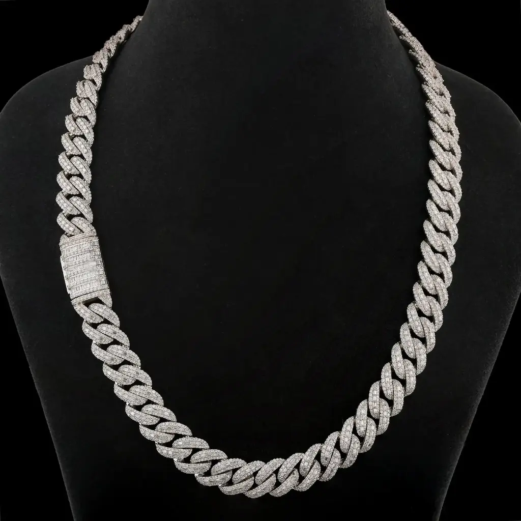 Baguette Cut Moissanite Hip Hop Chain