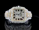 White Moissanite Automatic Wrist Watch with Box