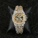 32 Ct VVS1 Diamond Watch Hip-Hop Moissanite Watch with box