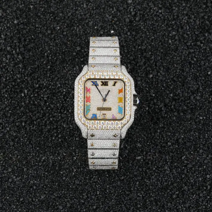 Luxury Custom Moissanite Diamond Skeleton Watch