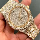 Fully iced out moissanite diamond watch with box