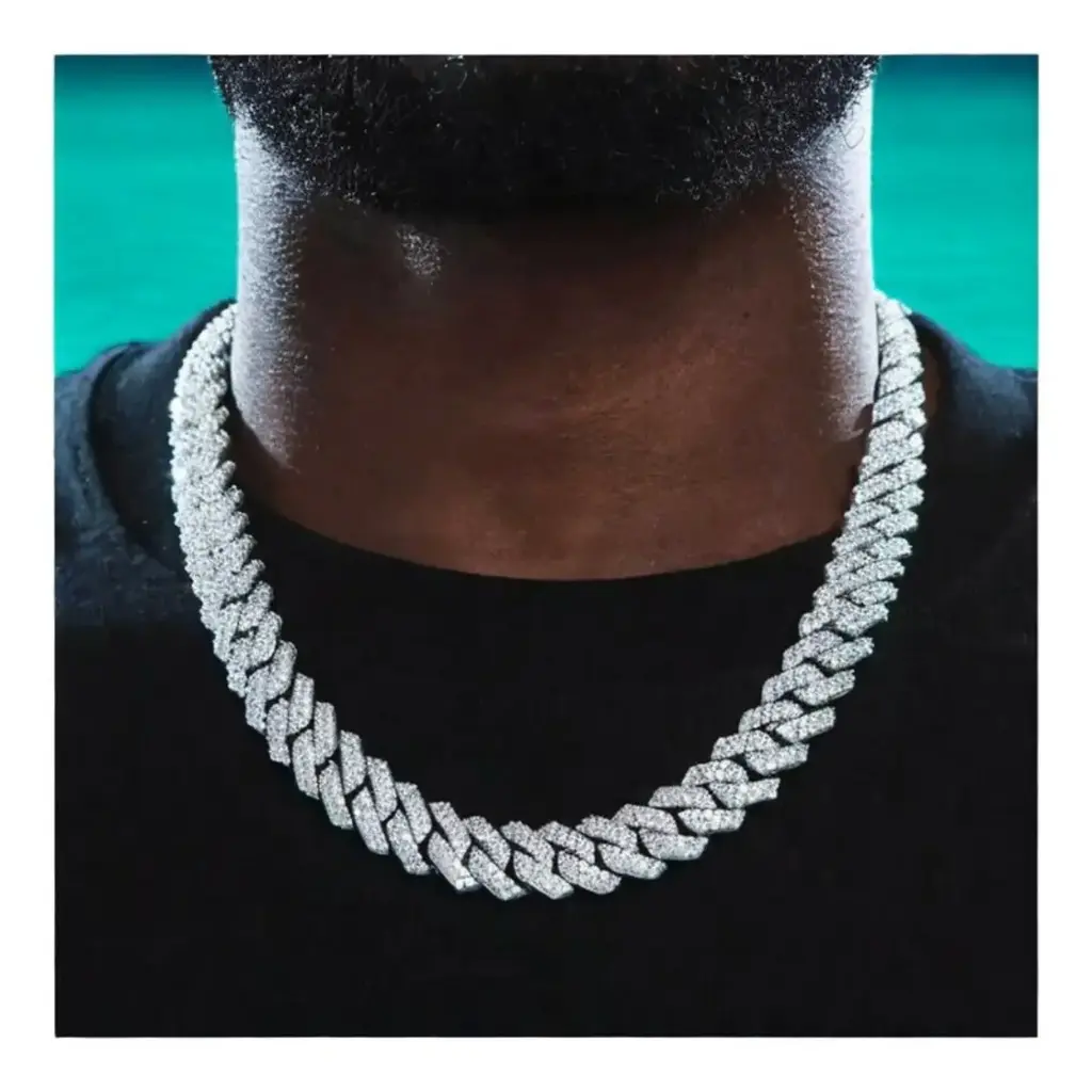 Hip Hop Shiny Cuban Link Chain Necklace