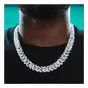 Hip Hop Shiny Cuban Link Chain Necklace
