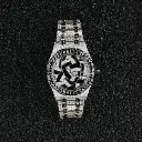 Style Unique Custom Made Black & White Moissanite Iced Out Watch For Men