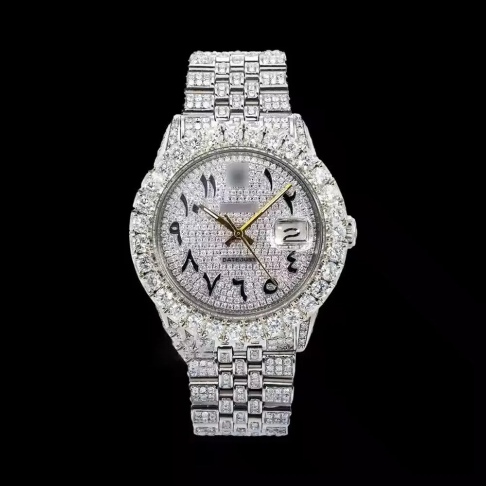 Luxury IcedOut Moissanite Diamond Watch For Unisex