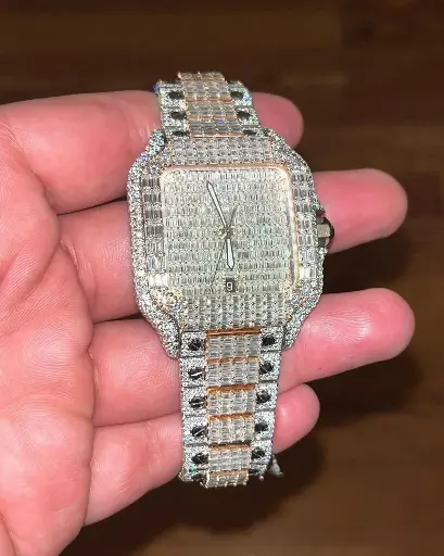 33 Ct VVS1 Moissanite Diamond Watch