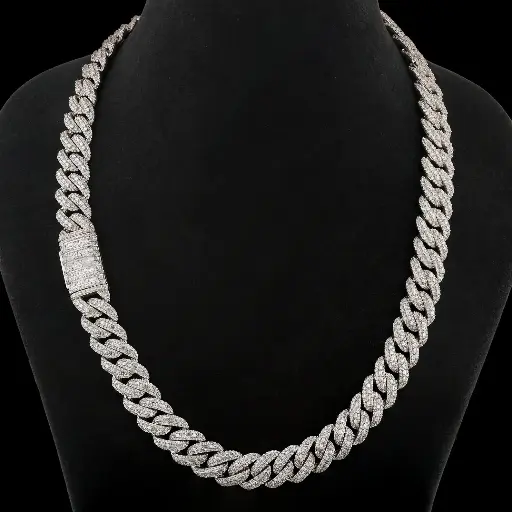 Baguette Cut Moissanite Hip Hop Chain
