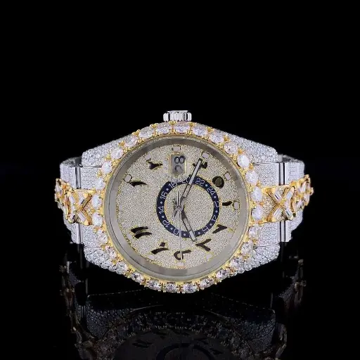 Hip-Hop Watches, Handcrafted Moissanite Watch with Box
