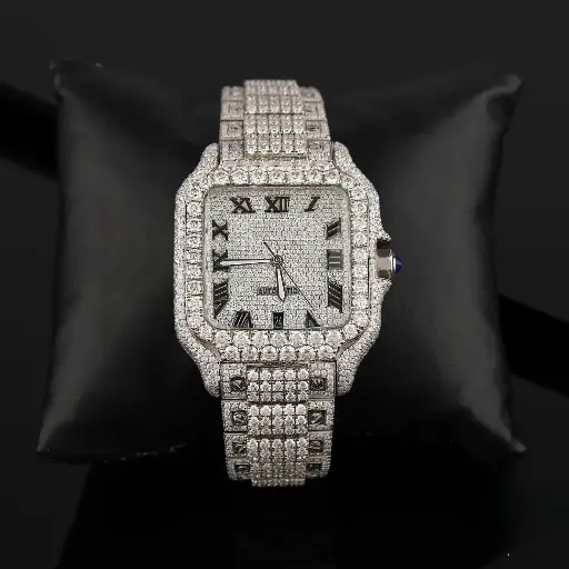 Moissanite Diamond Watch with box