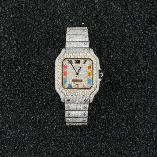 Luxury Custom Moissanite Diamond Skeleton Watch