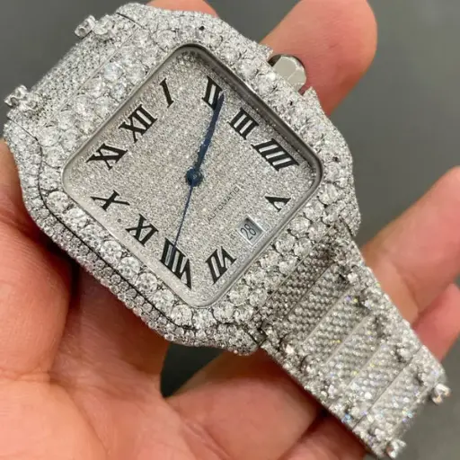 Moissanite Diamond Full Iced Out Watch for Sports with box