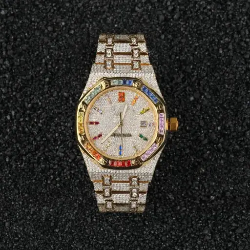 Luxury Custom Moissanite Diamond Skeleton Watch
